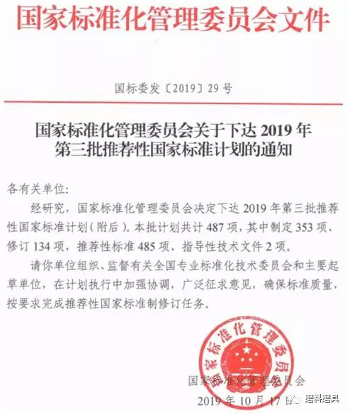 2019第三批推薦性國家標準計劃下發 含超硬材料、涂附磨具行業兩項標準